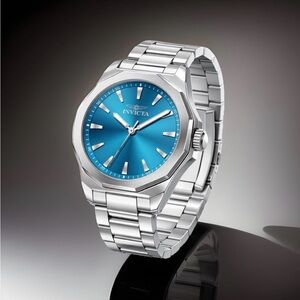 Invicta Men's Speedway 42MM- Stainless Steel, Silver Band, Blue Dial Brand New